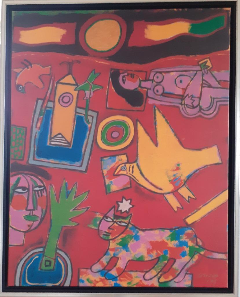 "Journée féerique" - Guillaume Corneille, Antiek en Kunst, Kunst | Litho's en Zeefdrukken, Ophalen