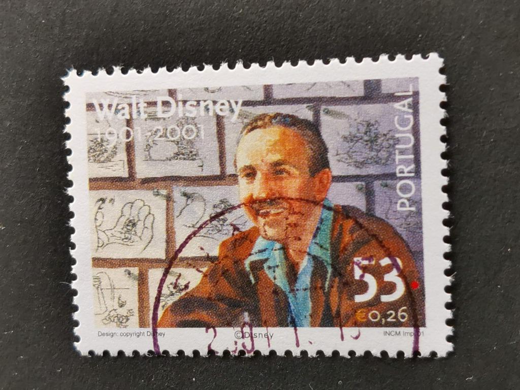 Portugal 2001 - Walt Disney, Enlèvement ou Envoi, Portugal, Affranchi