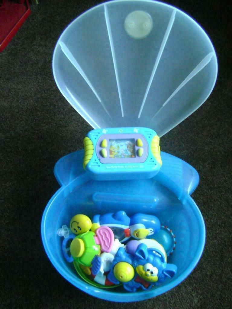 Porte jouets pour baignoire avec jouets aquatiques, Ophalen of Verzenden, Zo goed als nieuw