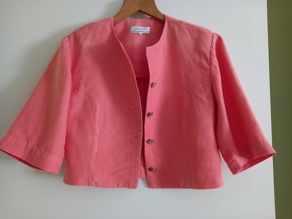 Gilet en lin rose, Taille 38/40 (M), Enlèvement ou Envoi, Rose, Comme neuf