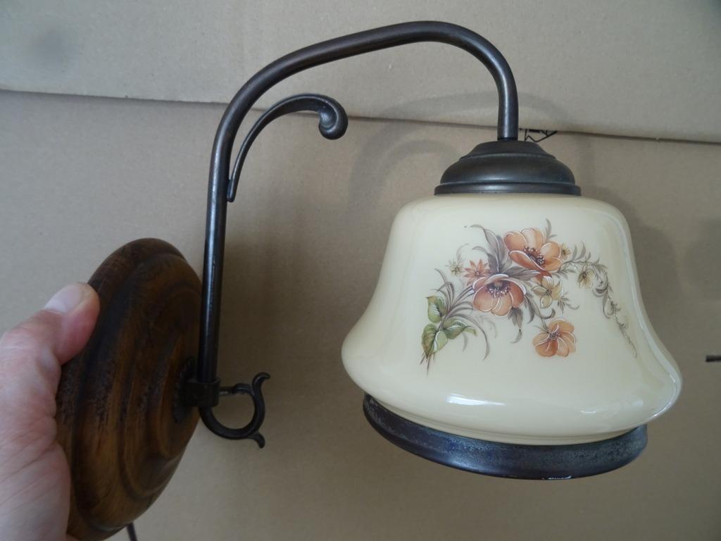 Applique en verre opalin lampe murale avec verre opalin 1970, Enlèvement ou Envoi