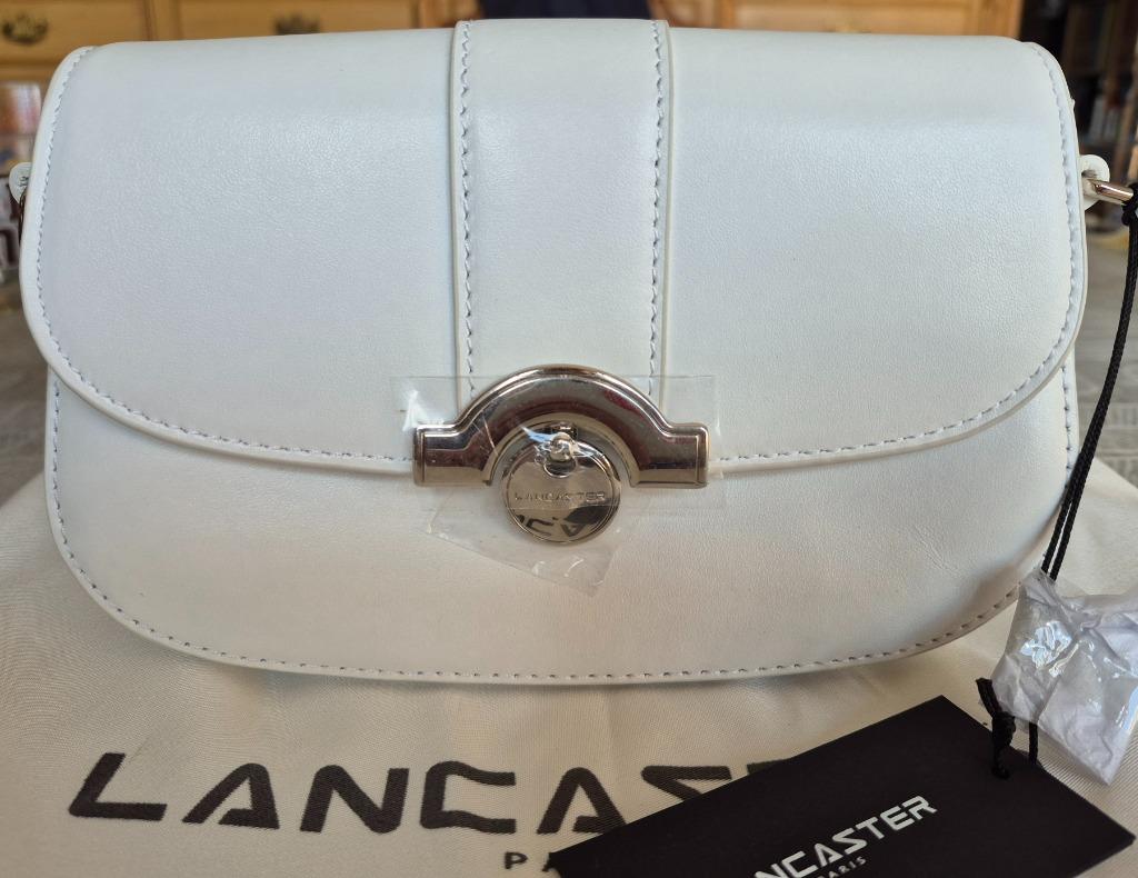 Lancaster Petit sac trotteur cuir - Paris Médaille - Blanc, Handtassen en Accessoires, Tassen | Damestassen, Ophalen of Verzenden