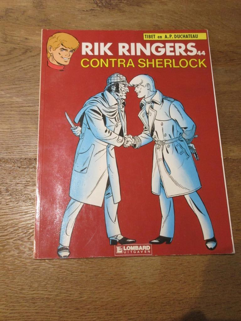 RIK RINGERS CONTRA SHERLOCK 1STE DRUK 1987 TIBET DUCHATEAU, Gelezen, Eén stripboek, Tibet & A.P. Duchâteau, Ophalen of Verzenden
