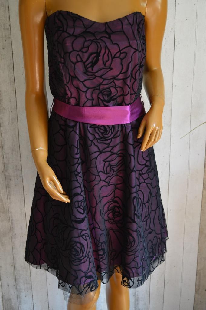 * BODYFLIRT Cocktailjurk met zwarte voile over paars 46, Kleding | Dames, Overige kleuren, Maat 46/48 (XL) of groter, Nieuw, Ophalen of Verzenden