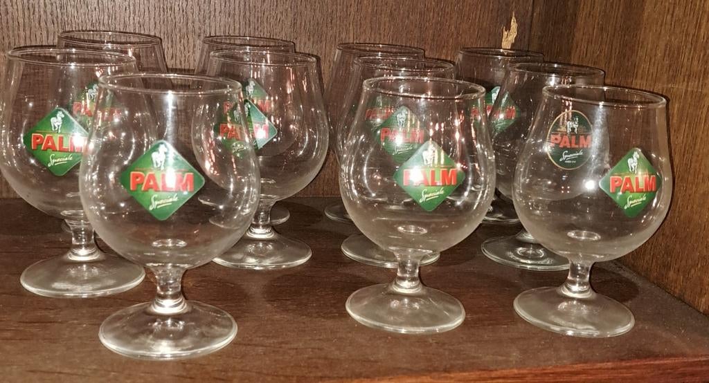Glas glazen palm bierglazen, Enlèvement ou Envoi
