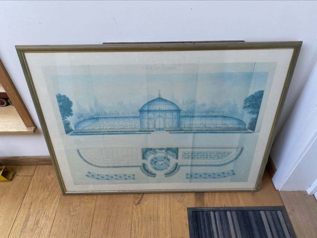 beau dessin ,projet pour la construction d’une orangerie, Antiek en Kunst, Ophalen