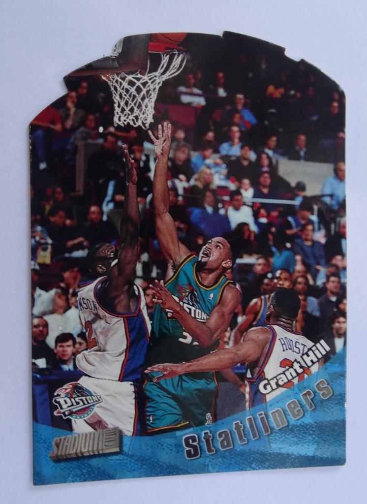 1998 Topps Stadium Club "Statliners" #S5 Grant Hill die cut, Verzenden, Zo goed als nieuw, Plaatje