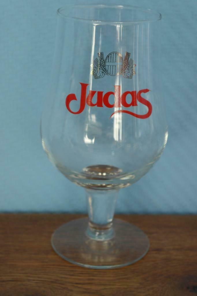 Lot de trois verres à bière - Judas, Verzamelen, Biermerken, Ophalen, Nieuw, Glas of Glazen, Overige merken