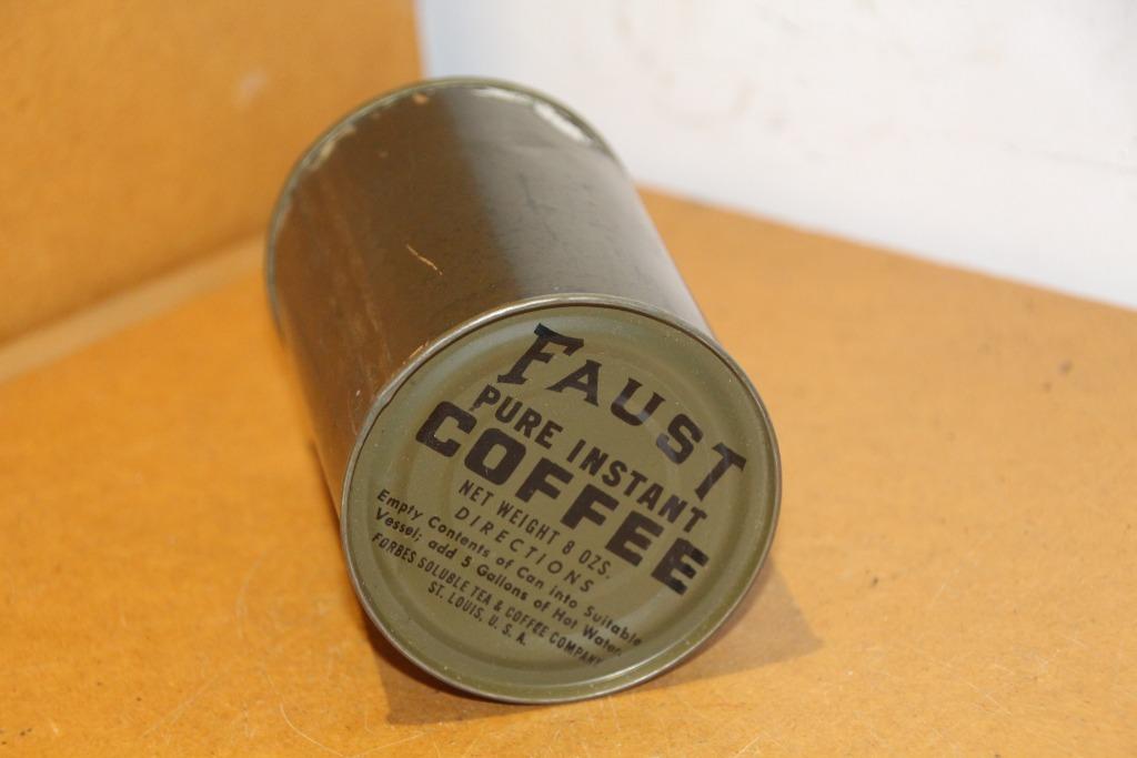 US WW2 " Faust Pure instant Coffee" (Mint), Envoi, Armée de terre, Vêtements ou Chaussures