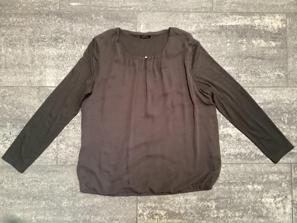 Blouse / Shirt Bianca grijs L, Kleding | Dames, Bianca, Maat 42/44 (L), Ophalen of Verzenden, Zo goed als nieuw