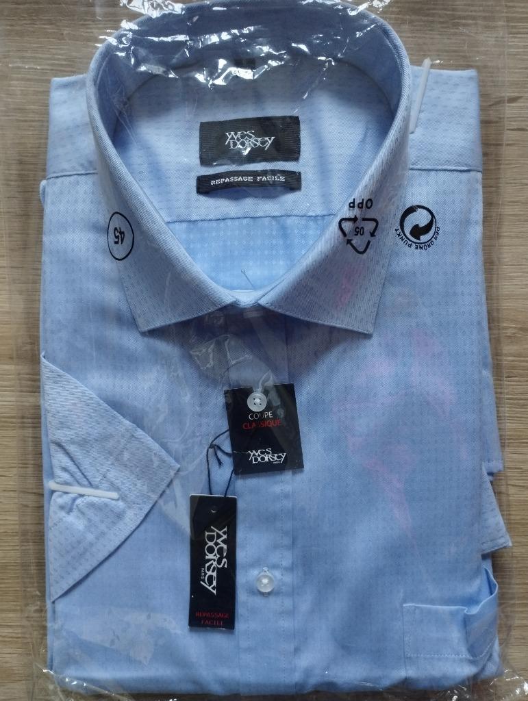 Nieuw stijlvol lichtblauw herenhemd met korte mouwen, Kleding | Heren, Overhemden, Ophalen, Andere, Blauw, Nieuw
