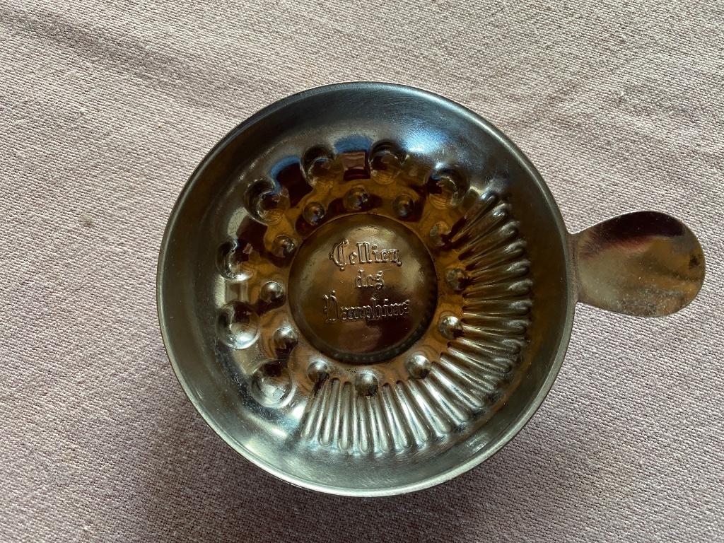 Cellier des Dauphins coupelle tastevin inox TB état Vintage, Collections, Envoi, Utilisé, France, Autres types