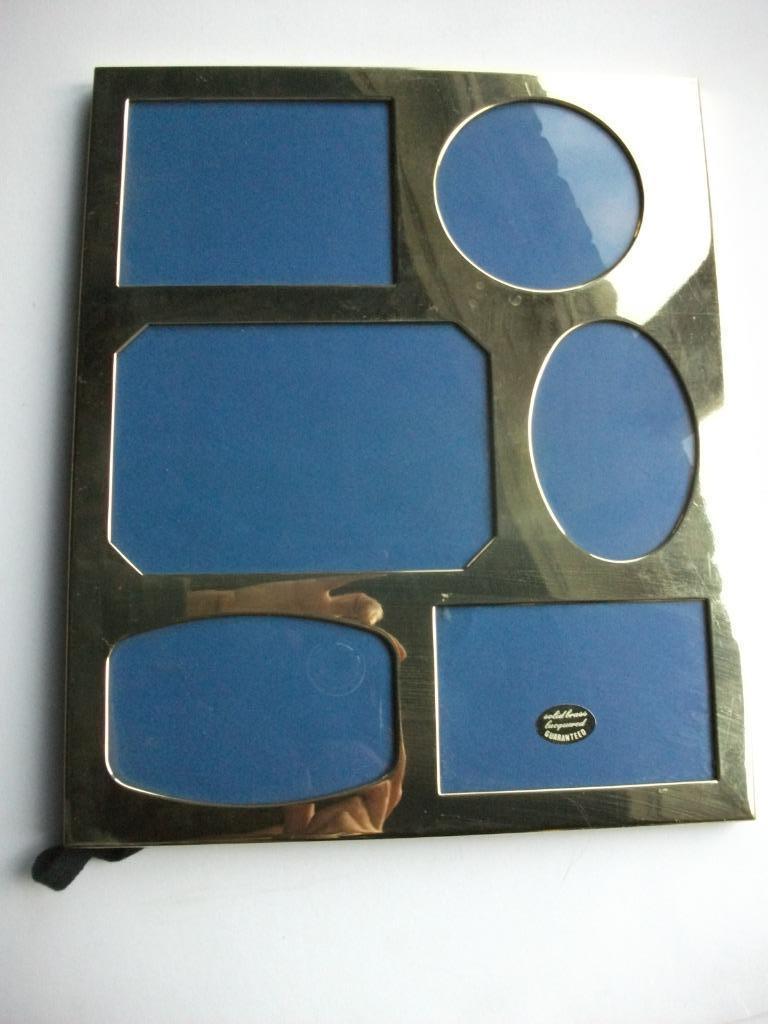 Fotolijst voor 6 foto's - goudkleurig kader - Solid Brass, Ophalen, Zo goed als nieuw