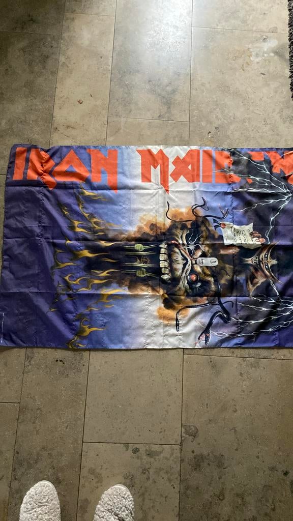 Vlag Iron maiden. Gebruikt . 103/70 cm, Ophalen of Verzenden, Gebruikt
