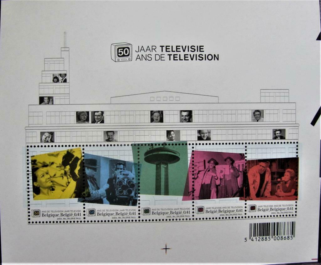 POSTZEGELS BELGIË- 50 JAAR TELEVISIE **  BL. 106, Ophalen of Verzenden, Postfris, Overige thema's