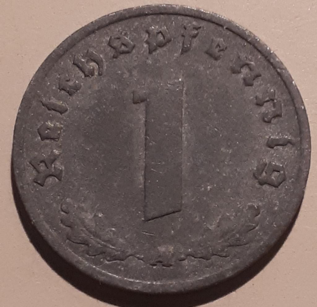 DUITSLAND: 1 REICHSPFENNIG 1944 A KM 97, Postzegels en Munten, Munten | Europa | Niet-Euromunten, Verzenden, Duitsland, Losse munt