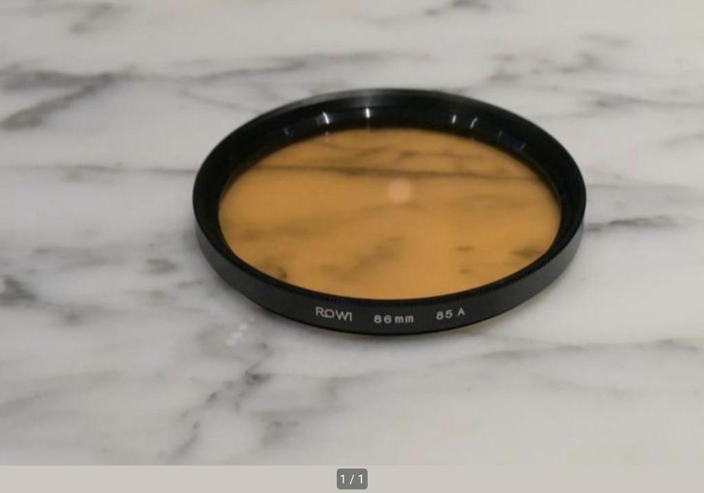 Filtre de conversion Rowi 85A 86 mm 5500K à 3400K, TV, Hi-fi & Vidéo, Photo | Filtres, Autres marques, Enlèvement ou Envoi, Comme neuf
