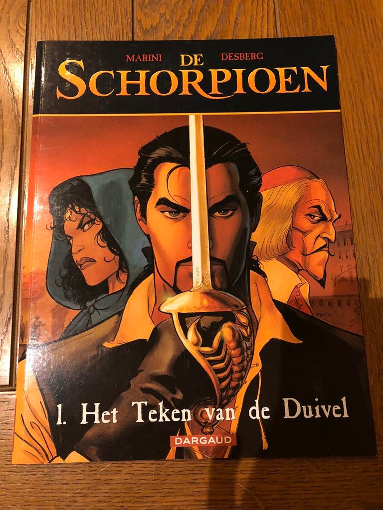 Marini Desberg De Schorpioen. 1.Het teken vd Duivel port in, Boeken, Stripverhalen, Zo goed als nieuw, Ophalen