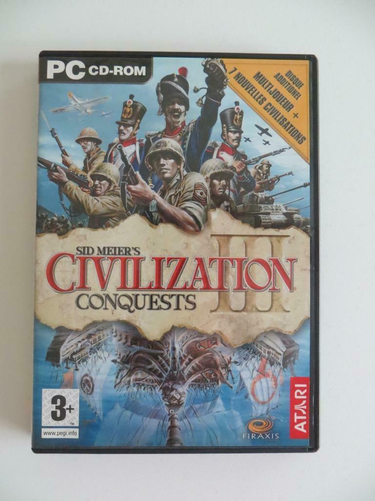 Jeu PC Sid Meier's Civilization III Conquests, Ophalen of Verzenden, Gebruikt, Strategie en Constructie, Vanaf 3 jaar