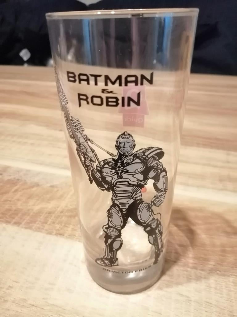 Glas Batman en Robin Quick, Verzamelen, Ophalen of Verzenden, Zo goed als nieuw, Frisdrankglas
