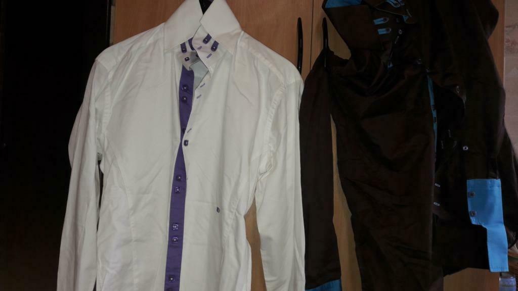 Lot de 2 chemises pour homme -S- md création, Ophalen, Nieuw, Overige kleuren, Halswijdte 38 (S) of kleiner