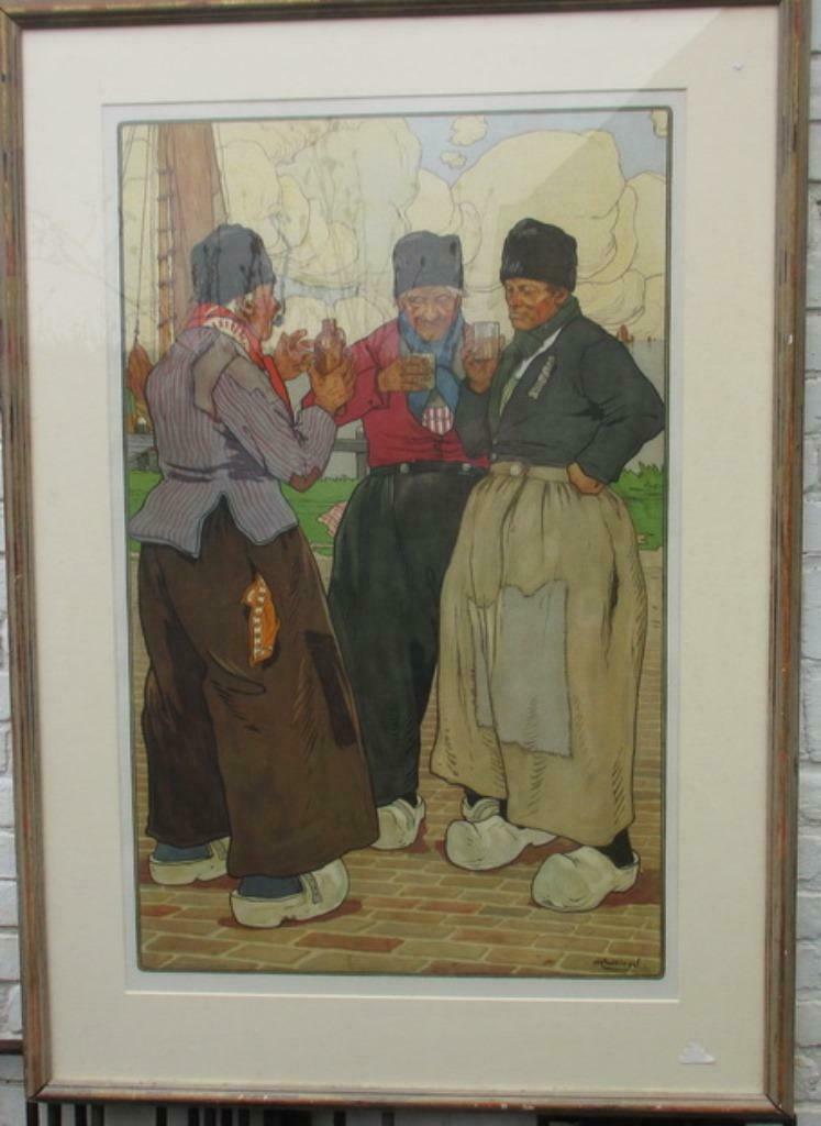 Henri Cassiers litho reclame De Kempenaar - Hollandse vrouw, Ophalen