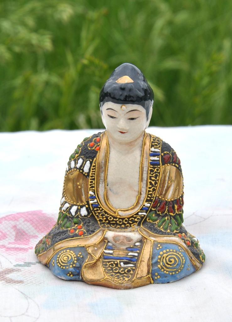 boudha en faience satsuma, Antiquités & Art, Enlèvement ou Envoi