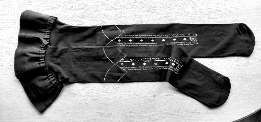 Stockings zwart met print Chantal Thomas super mooi, Chantal Thomas, Verzenden, Zwart, Overige typen