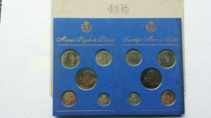 munten van belgië 1975 "nieuwstaat", Ophalen of Verzenden