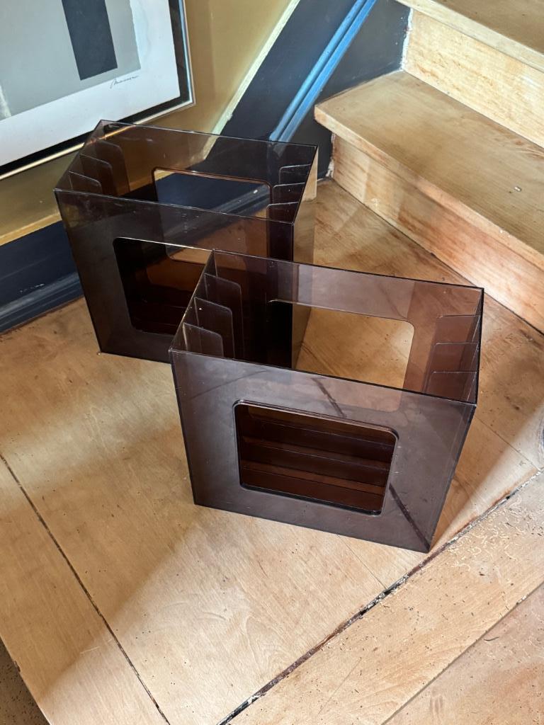 Platenbak jaren 70 voor elpees, vinylplatenbak, stukprijs, Ophalen of Verzenden