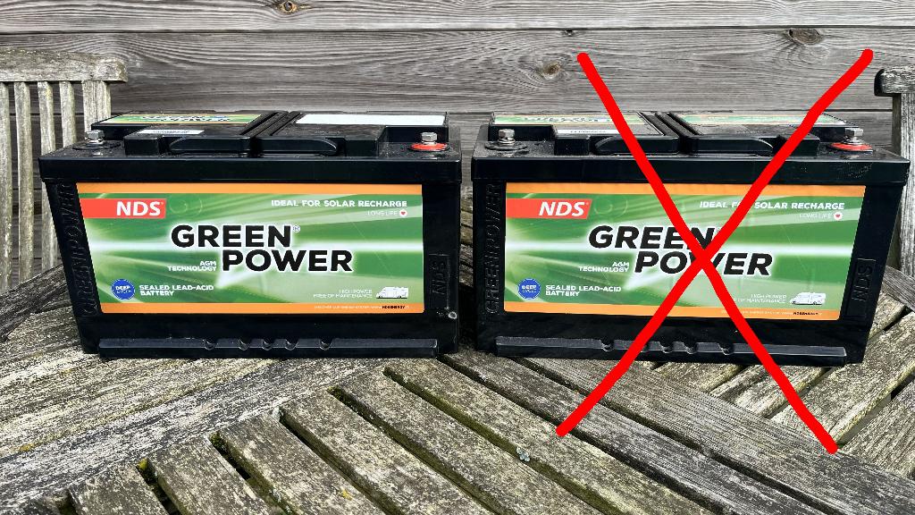 NDS Green Power 100Ah AGM batterijen (1 exemplaar), Ophalen, Gebruikt