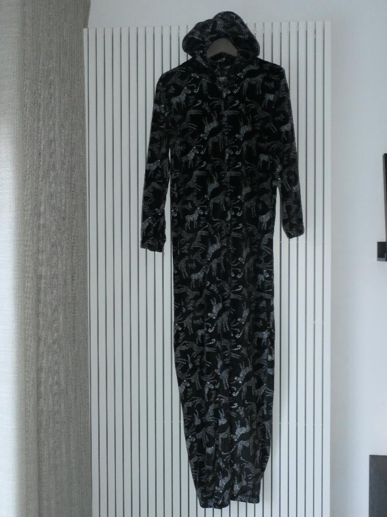 Onesie fleece S/M, Enlèvement ou Envoi, Comme neuf, Taille 36 (S), Noir