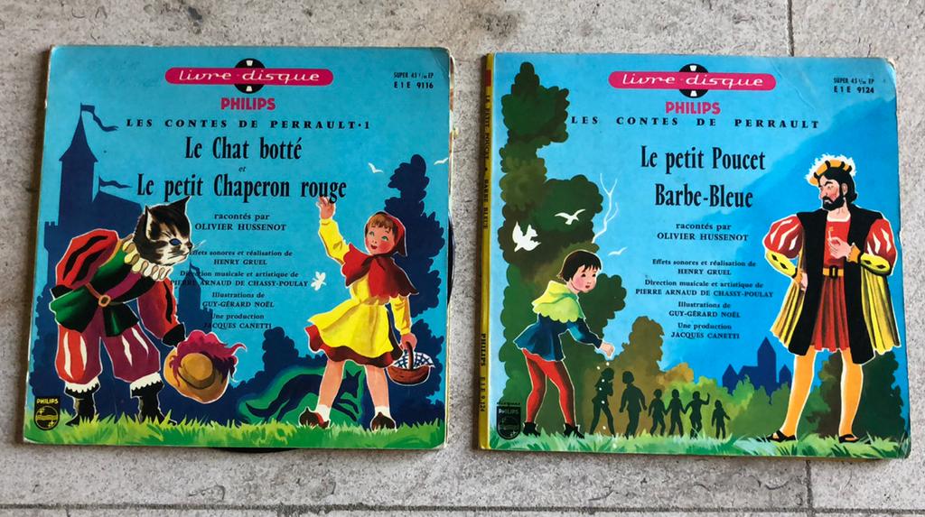 2 livres disque - contes de Perrault, Gelezen