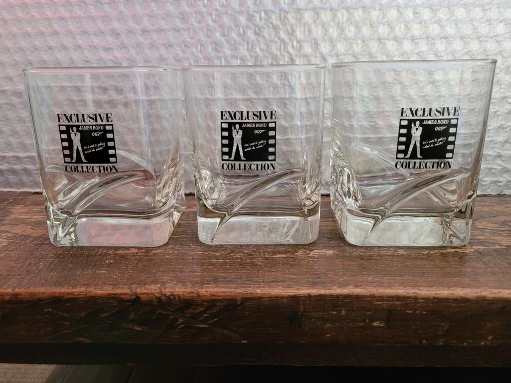 Whiskyglazen Exclusieve collectie James Bond 3 stuks, Enlèvement, Neuf, Verres et Verres à shot