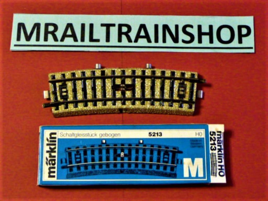 5213 MARKLIN HO- 1 x GEBOGEN SCHAKEL RAIL OVP (D2300490), Jg01618@telenet.be, Gelijkstroom, Marklin, Rails