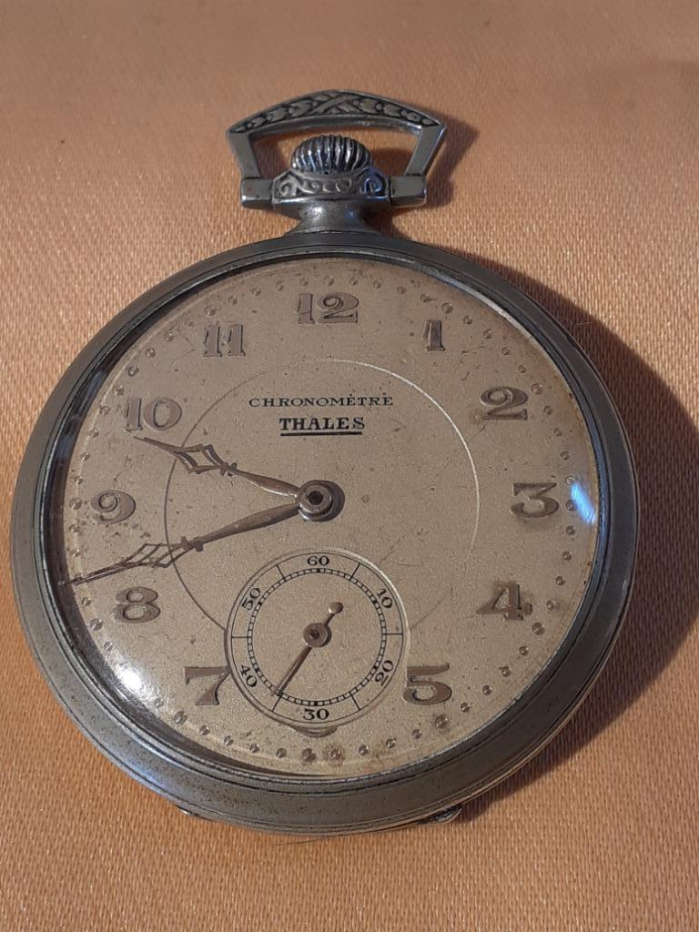 Montre a gousset - Chronomètre THALES, Bijoux, Sacs & Beauté, Autres marques, 1930 à 1960, Enlèvement, Autres matériaux