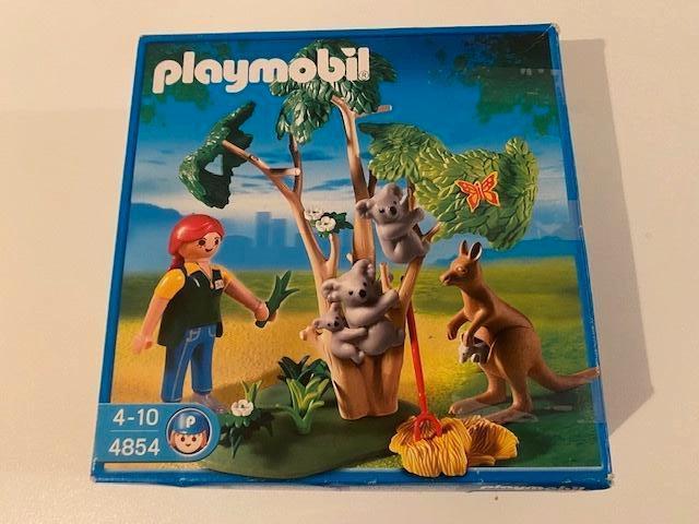 playmobil 4854 koalaboom en kangeroo met doos en boekje, Ophalen