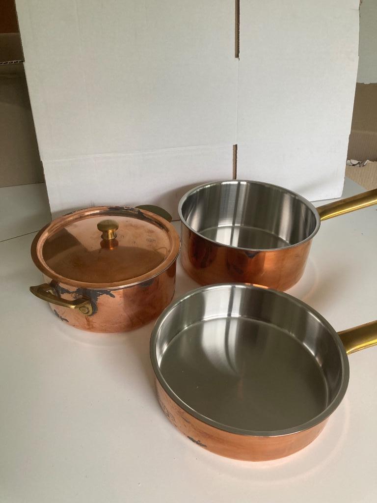 Koperen kookset Spring - Culinox, Ophalen of Verzenden, Zo goed als nieuw, Pannenset