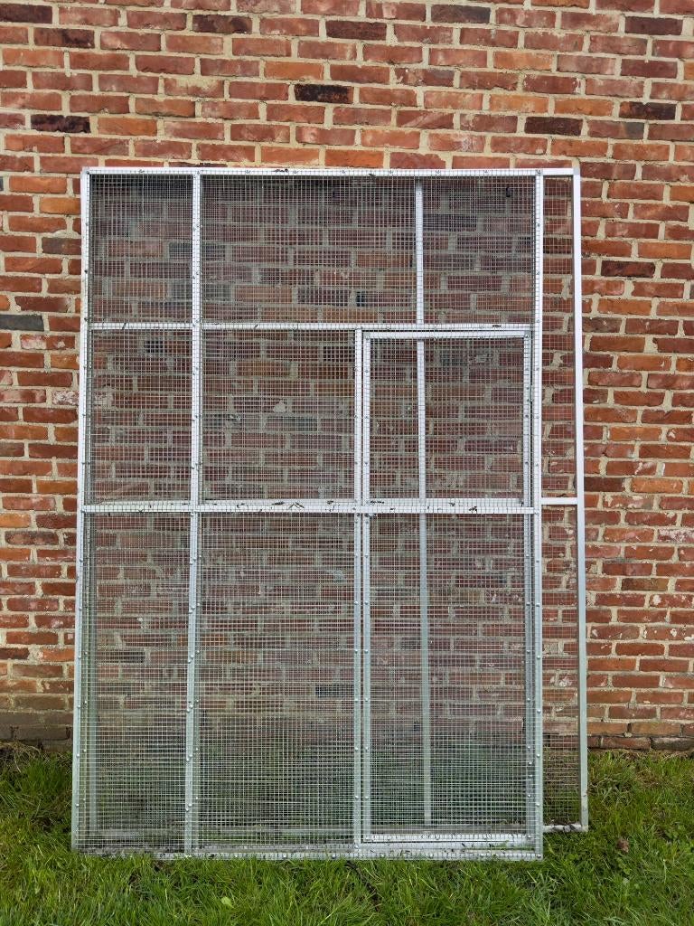 Volièrepanelen of kattenren panelen 135 x 200 en 150 x 200, Ophalen, Zo goed als nieuw, Aluminium, Volière