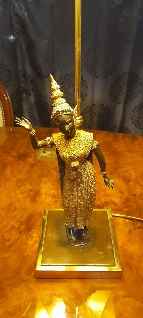 éclairage de bureau ancien avec bronze dorée, Enlèvement, Bronze