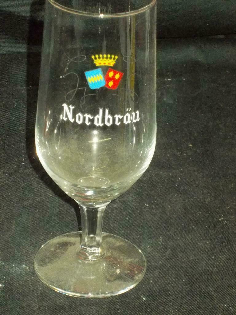 Bierglazen.Nordbrau Pils. D 127, Ophalen of Verzenden, Gebruikt, Glas of Glazen, Overige merken