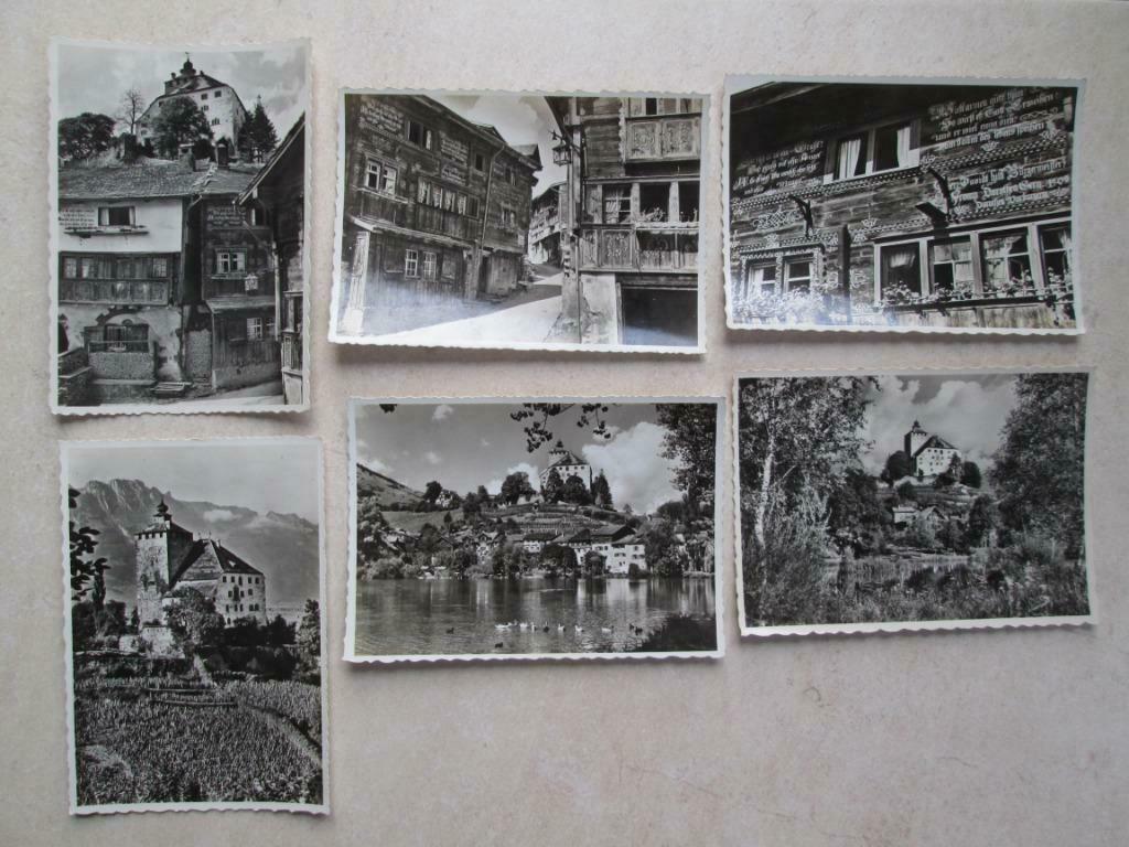 6 oude postkaarten Werdenberg (Zwitserland), Verzamelen, Verzenden