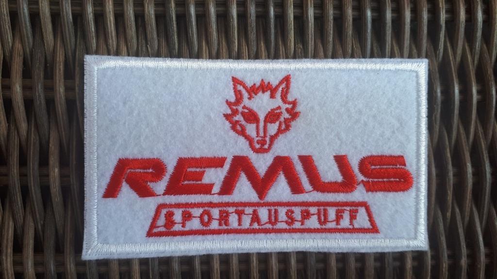 Remus Sportauspuff strijk patch embleem - 100 x 57 mm, Ophalen of Verzenden