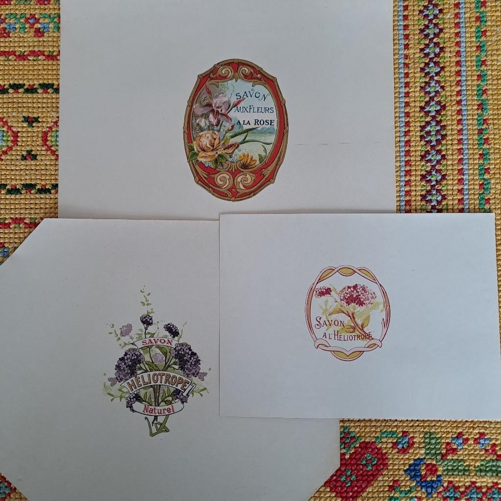 Étiquettes de savons anciennes, Collections, Enlèvement ou Envoi