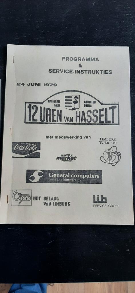 Rally 12 uren van Hasselt 1979, Livres, Enlèvement ou Envoi
