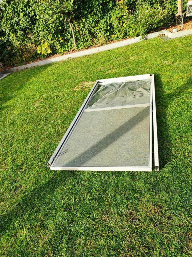 Porte volante en aluminium avec cadre, Bricolage & Construction, Enlèvement, Aluminium
