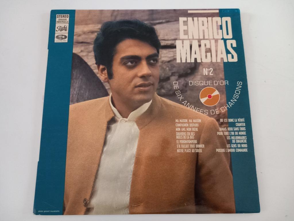 LP vinyle Enrico Macias Disque d'Or Hits Pop Chanson French, CD & DVD, Enlèvement ou Envoi, 12 pouces