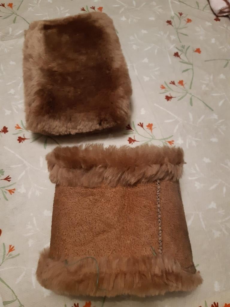 2 poignets - vraie fourrure, Ophalen of Verzenden, Bruin