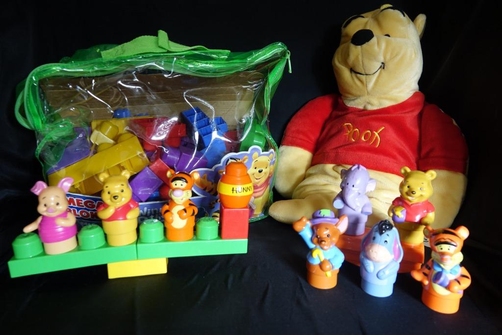 Megabloks Winnie The Pooh / Poeh in draagtas + extra's, Enlèvement ou Envoi, Utilisé, Megabloks