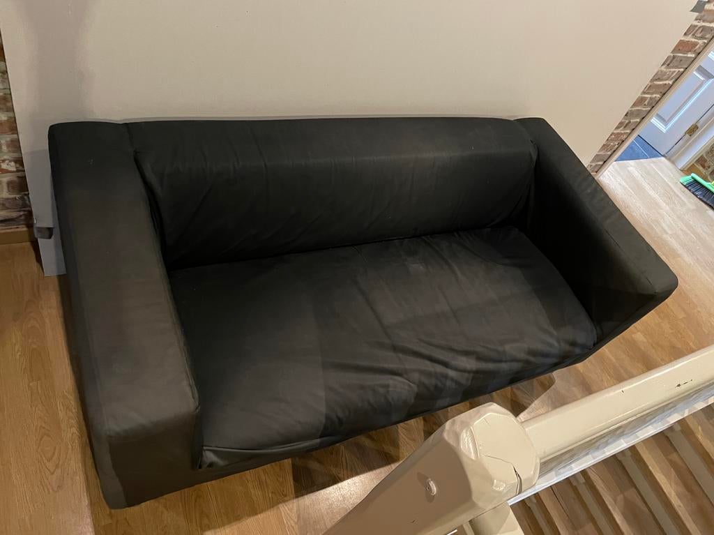 2 zit zetel zwart, Ophalen, Stof, Gebruikt, 150 tot 200 cm